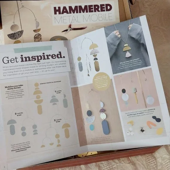 NIB KiwiCo Maker Crate Box Hammered Metal Mobile - Picture 3 of 5